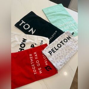 Peloton Multi-Color Workout Towel Set - Black, Red, White, Mint, Light Gray